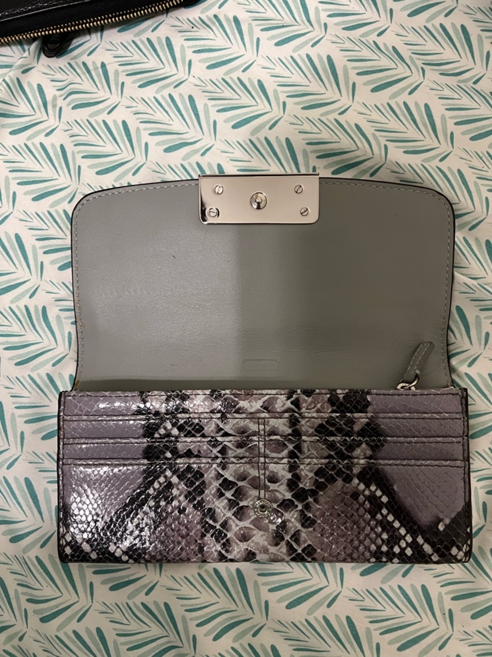 Coach Kristin Python-Embossed Slim Envelope Wallet - Picture 2 of 7